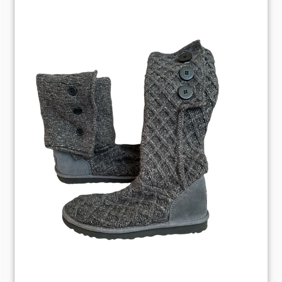 UGG Womens Classic Lattice Cardy Pure Knit Boot size 7 - Picture 2 of 6